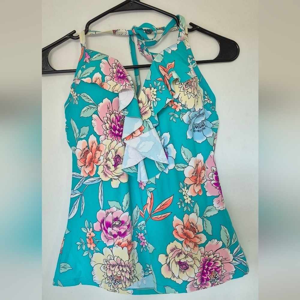 Apt. 9 Pink Sleeveless Ruffled Tank Top